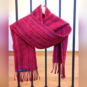Wool knit long scarf